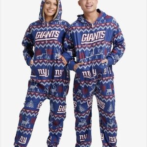 Unisex Women's Men's New York Giants Onesie Pajamas, Size Small